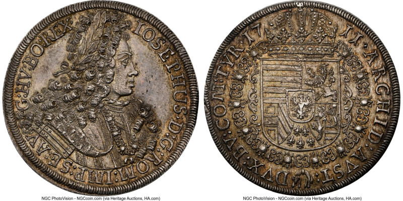 Joseph I Taler 1711 MS63 NGC, Hall mint, KM1438.1, Dav-1018. A highly respectabl...