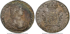 Maria Theresa Ducaton 1750-R AU58 NGC, Antwerp mint, KM8, Dav-1280. A scarce issue generally encountered in lesser states of preservation and usually ...
