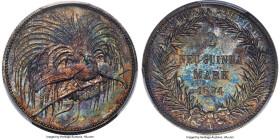 German Colony. Wilhelm II Proof 2 Mark 1894-A PR65 PCGS, Berlin mint, KM6, J-706. Ranked in the upper echelon of the certified population for this sca...