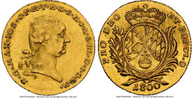 Bavaria. Maximilian IV, Josef gold Ducat 1800 MS62 NGC, Munich mint, KM646.1, Fr-262, Witt-2552. A two-year Bavarian gold Ducat type encountered with ...