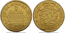 Brunswick-Lüneburg-Calenberg-Hannover. George II gold Goldgulden (2 Taler) 1751-IAS MS65 NGC, KM315, Fr-611. A celebrated gold trade coinage issue fea...