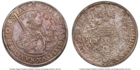 Saxony. Christian I Taler 1588-HB MS63 PCGS, Dresden mint, KM-MB251, Dav-9806. A gorgeous example of a Mint State 16th century Taler from the silver-r...