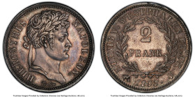 Westphalia. Hieronymous Napoleon 2 Franken 1808-J MS63 Prooflike PCGS, Hamburg mint, KM100. Rare one-year type, almost unimaginable in this state of p...