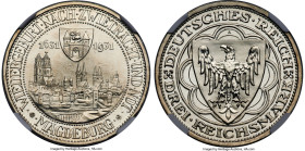 Weimar Republic Proof "Magdeburg" 3 Mark 1931-A PR69 Ultra Cameo NGC, Berlin mint, KM72, J-347. The single-finest example at NGC of this recognizable ...