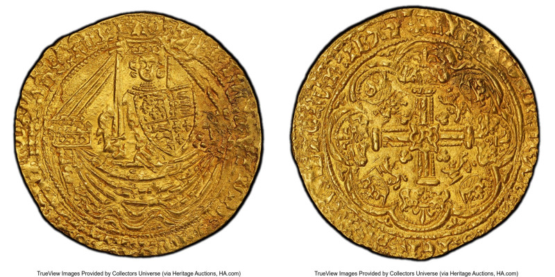 Richard II gold Noble ND (1377-1399) MS61 PCGS, Tower mint, Cross pattée mm, Typ...