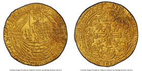 Richard II gold Noble ND (1377-1399) MS61 PCGS, Tower mint, Cross pattée mm, Type IIIc, S-1657, N-1303 (R). 7.70gm. A highly presentable representativ...