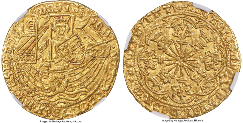 Edward IV (1st Reign, 1461-1470) gold Ryal (Rose Noble) ND (1464-1470) XF45 NGC,...