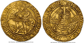 Henry VII (1485-1509) gold Angel ND (1505-1509) AU55 NGC, Tower mint, Pheon mm, S-2187, N-1698. 4.97gm. An always appreciable type whose popularity ha...