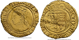 Elizabeth I (1558-1603) gold 1/2 Crown ND (1566) UNC Details (Cleaned) NGC, Tower mint, Portcullis mm, Third issue, S-2524, N-1996. 1.41gm. A highly e...