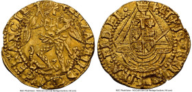 Elizabeth I (1558-1603) gold 1/4 Angel ND (1578-1579) MS62 NGC, Tower mint, Greek Cross mm, 5th Issue, S-2528. 1.28gm. A seldom-seen denomination from...