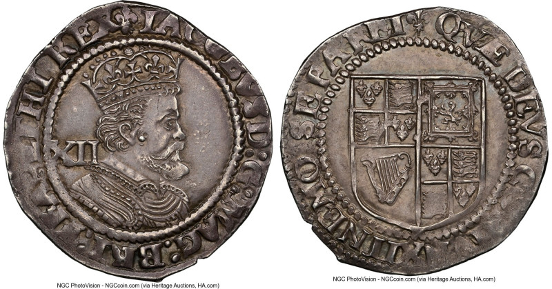 James I Shilling ND (1623-1624) MS64 NGC, Tower mint, Lis mintmark, KM59, S-2668...