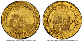 James I (1603-1625) gold Unite ND (1604-1605) AU58 PCGS, Tower mint, Lis mm, First Coinage, KM45, S-2618. 10.03gm. Nice detail remaining throughout Ja...