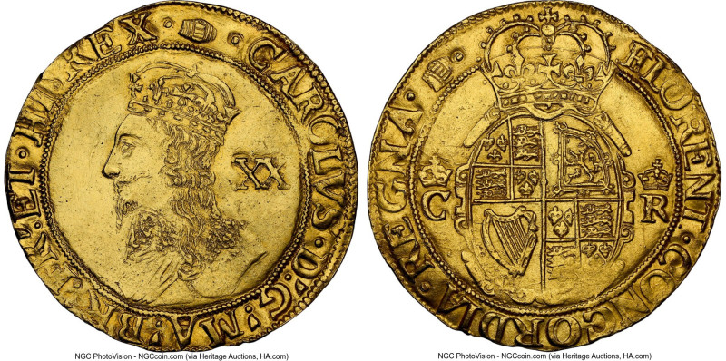 Charles I gold Unite (20 Shillings) ND (1639-1640) UNC Details (Cleaned) NGC, To...