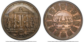 William III silver Specimen "Peace of Rijswijk" Medal 1697-Dated SP62 PCGS, MI-169/453, Pax-378. 49mm. By R. Arondeaux. Glorious example of this histo...