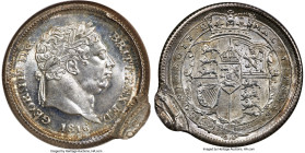 George III Mint Error - Double Struck Shilling 1816 MS66 NGC, KM666, S-3790. Incredibly eye-catching, both conditionally and visually, boasting a seco...
