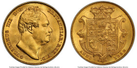 William IV gold Sovereign 1832 MS64 PCGS, KM717, S-3829B, Marsh-17 (S). Second bust. Conditionally superb and a most sought-after denomination, here f...