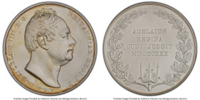 William IV silver Matte Specimen "Accession" Medal 1830 SP65 PCGS, Eimer-1220, BHM-1414. By W. Wyon (Obv. after F. Chantrey). 68mm. An imposing medal ...