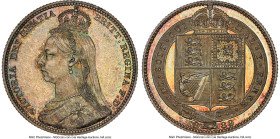Victoria Proof Shilling 1889 PR66 NGC, KM774, S-3927. Large bust variety. A stunner of a coin, featuring the scarcer large bust of Victoria's jubilee ...