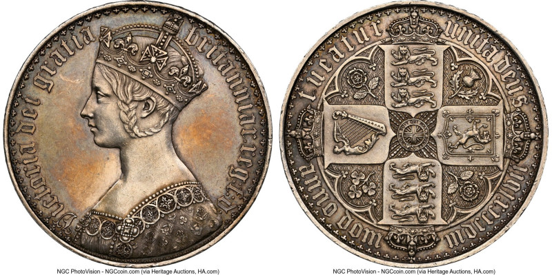 Victoria Proof "Gothic" Crown 1847 PR58 NGC, KM744, S-3883, ESC-2571. UN DECIMO ...