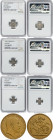 Edward VII 11-Piece Certified gold & silver Matte Proof Set 1902 NGC, 1) gold Sovereign 1902 PR61, KM805, S-3969 2) gold 1/2 Sovereign 1902 PR61, KM80...