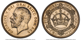 George V Proof Crown 1928 PR63 PCGS, KM836, S-4036. Proof Crowns outside of George V's coronation year were minted in rather small numbers and thus ar...