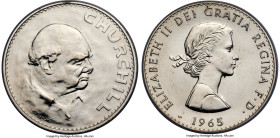 Elizabeth II Specimen "Churchill" Crown 1965 SP65 PCGS, KM910, S-4144, ESC-4341 (R5). A Crown which generally does not excite the advanced collector o...