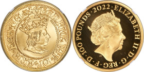 Elizabeth II gold Proof "King Henry VII" 100 Pounds (1 oz) 2022 PR69 Ultra Cameo NGC, S-BMGA1. Mintage: 610. British Monarchs series. One of First 100...