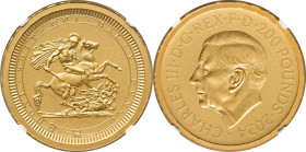 Charles III gold Matte Proof "St. George & the Dragon" 200 Pounds (2 oz) 2024 PR70 NGC, Mintage: 221. Great Engravers series. Celebrating Benedetto Pi...