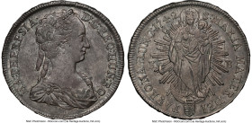 Maria Theresia Taler 1742-KB AU58 NGC, Kremnitz mint, KM328.2, Dav-1125. A prized Maria Theresa Taler in the upper-echelons of preservation. Though no...
