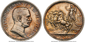 Vittorio Emanuele III 5 Lire 1914-R MS62 NGC, Rome mint, KM56, Dav-144, Pag-708. One of the most recognizable designs from the modern Italian series, ...