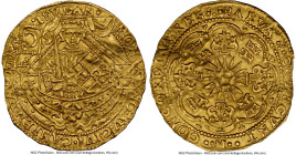 Kampen. Provincial gold Imitative 1/2 Rose Noble ND (1600-1602) MS63 NGC, Kampen mint, KM11, Fr-152. 3.72gm. An always intriguing imitative type, more...