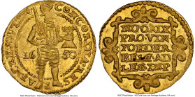 West Friesland. Provincial gold Ducat 1650 MS65 NGC, KM16, Delm-836, Fr-294. Rarely does this type surface on the market at the Gem Mint State level, ...