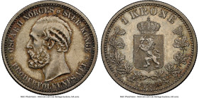 Oscar II Krone 1890 MS64 NGC, Kongsberg mint, KM357, NM-40. A conditionally challenging series, rarely seen but highly appreciated in Mint State for m...