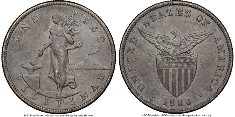 USA Administration Peso 1906-S XF Details (Tooled) NGC, San Francisco mint, KM16...