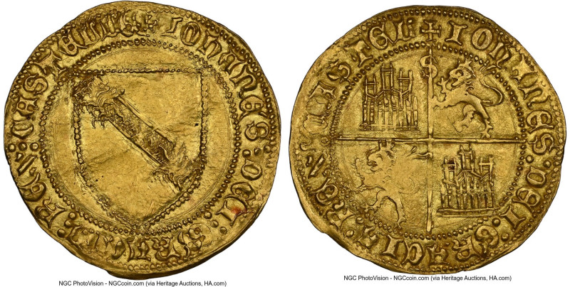 Castile & León. Juan II gold Dobla de la Banda ND (1406-1454)-S MS63 NGC, Sevill...