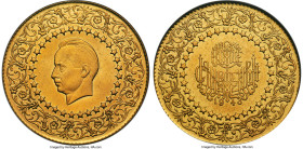 Republic gold "Ismet Inonu" 500 Kurush 1943 AU Details (Mount Removed) NGC, KM879, Fr-104. An extremely scarce issue with a mintage of 1,210 coins bet...