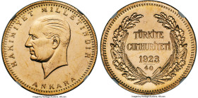 Republic gold 500 Kurush 1923 Year 40 (1963) MS63 NGC, KM859, Fr-89. Tied with just one other for the finest known certified by NGC. HID09801242017 © ...