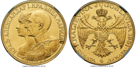 Alexander I gold "Sword Countermarked" 4 Dukata 1931-(K) MS61 NGC, Belgrade mint, KM14.1, Fr-4. A type known to bear Prooflike qualities, here accompa...