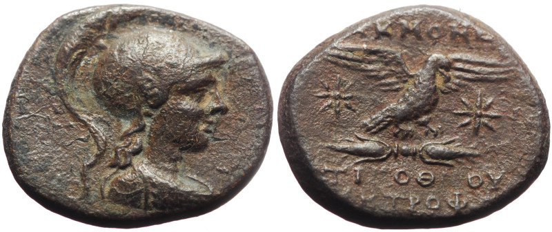 Bronze Æ
Phrygia, Apameia, Head of Athena to right, wearing crested Corinthian ...