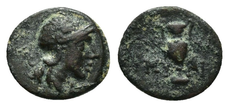 Bronze AE
Aeolis, Myrina.(2nd-1st century BC)
11 mm, 0,75 g