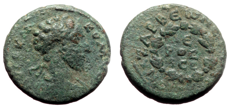 Bronze Æ
Cilicia, Anazarbos. Commodus, 180-181 AD, AYTO K M AY KOMOΔOC. Laureat...