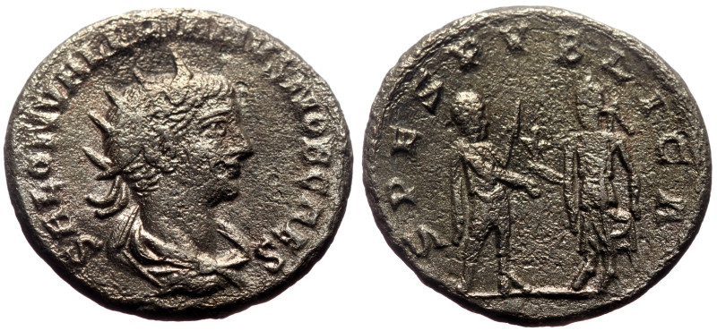 Antoninianus AR
RARE. SALONINUS as Caesar. Samosata, 258-260 AD, SALON VALERIAN...