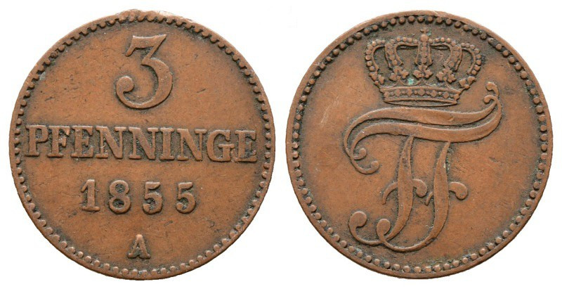 3 Pfenninge 1855 Cu
20 mm, 2,40 g