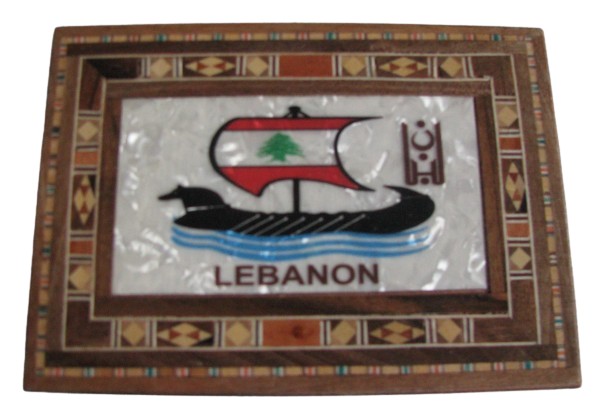 Wooden box, Lebanon, 13 x 9,5 x 3,8 cm