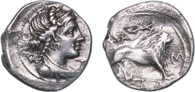 Greece (ancient) Massalia 121 BC - 49 BC AR Tetrobol "light drachm" Silver 2.55g...