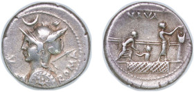 Rome Roman Republic (ancient) 113 BC - 112 BC AR Denarius (Licinia: P. Licinius Nerva; P•NERVA) Silver Rome Mint 3.74g VF RRC 292/1 CRR 548