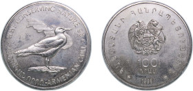 Armenia Republic 1998 100 Dram (Armenian Silver Seagull) Copper-nickel Royal Mint (50000) 28.28g UNC KM 78 Schön 27