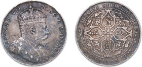 British Malaysia Straits Settlements British colony 1908 1 Dollar - Edward VII (Small Type) Silver (.900) Royal Mint (Tower Hill) (4151652) 20.18g XF ...