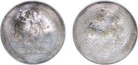 Great Britain United Kingdom 1896 B 1 Dollar - Victoria (British Trade Dollar) Silver (.900) Bombay Mint (6135617) 26.85g XF KM T5