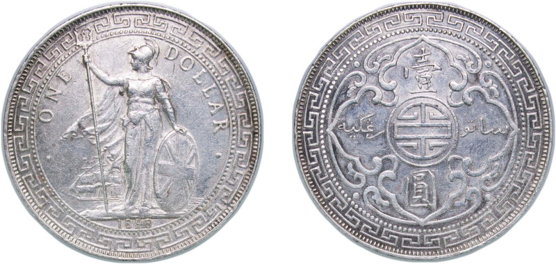 Great Britain United Kingdom 1898 B 1 Dollar (British Trade Dollar) Silver (.900...